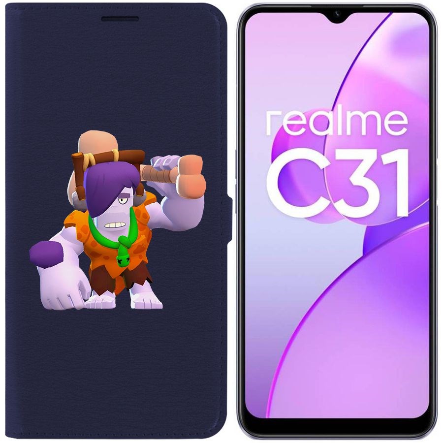 

Чехол-книжка Eco Book для Realme C31 Brawl Stars-Пещерный Фрэнк