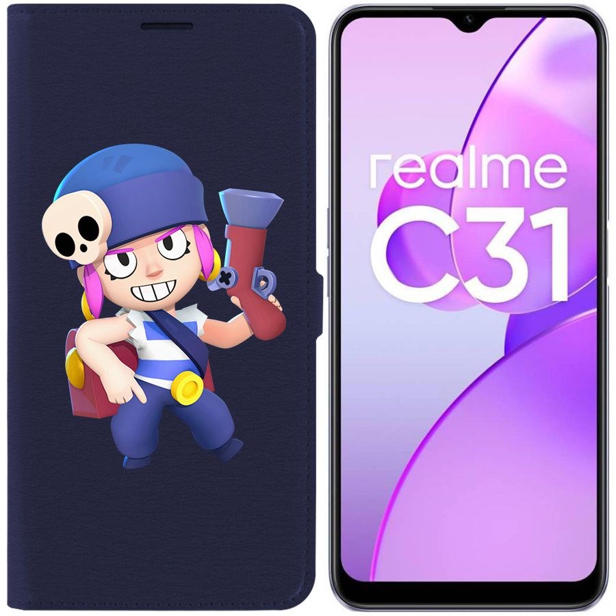 

Чехол-книжка Eco Book для Realme C31 Brawl Stars-Пенни