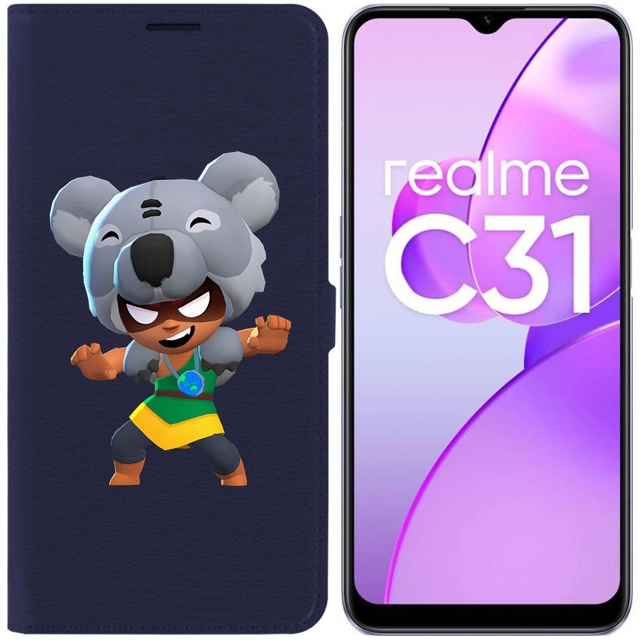 

Чехол-книжка Eco Book для Realme C31 Brawl Stars-Нита Коала