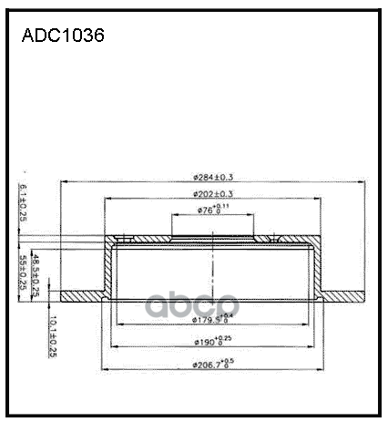 

Тормозной диск ALLIED NIPPON задний ADC1036