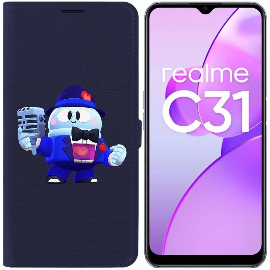 

Чехол-книжка Eco Book для Realme C31 Brawl Stars-Стильный Лу