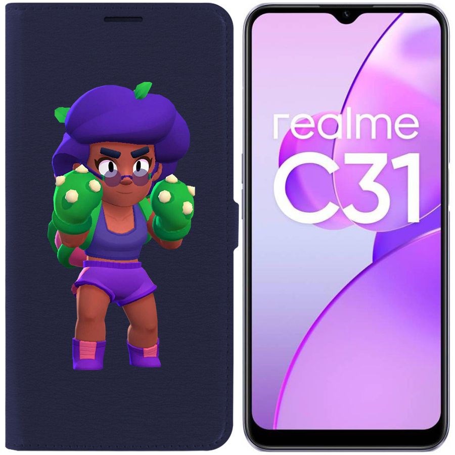 

Чехол-книжка Eco Book для Realme C31 Brawl Stars-Роза