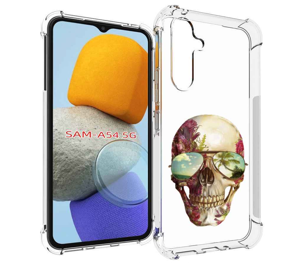 

Чехол MyPads Череп с очками для Samsung Galaxy A54, Tocco