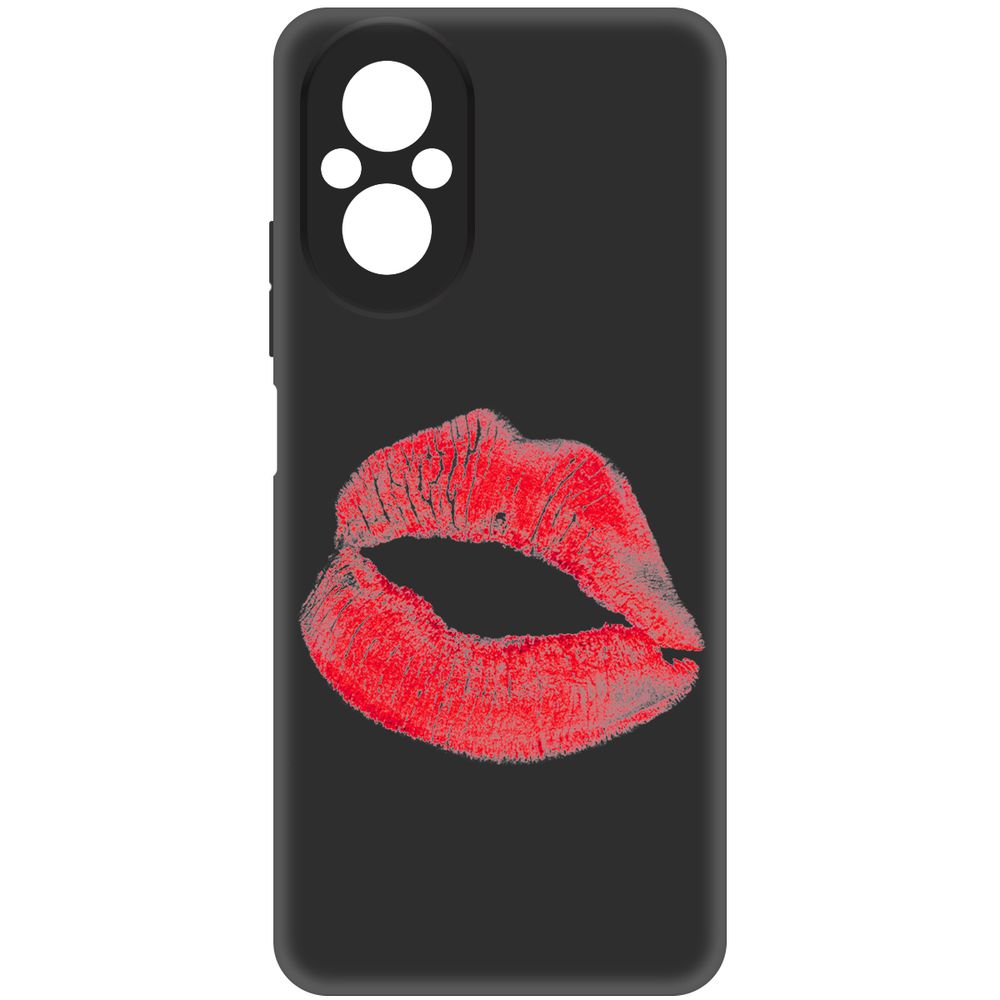 

Чехол-накладка Krutoff Soft Case След помады для Realme C67 черный