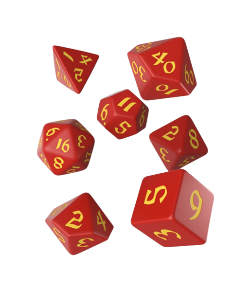 

Набор кубиков Q-Workshop Classic Runic Red & yellow Dice Set 7 SCLR23, Желтый;красный