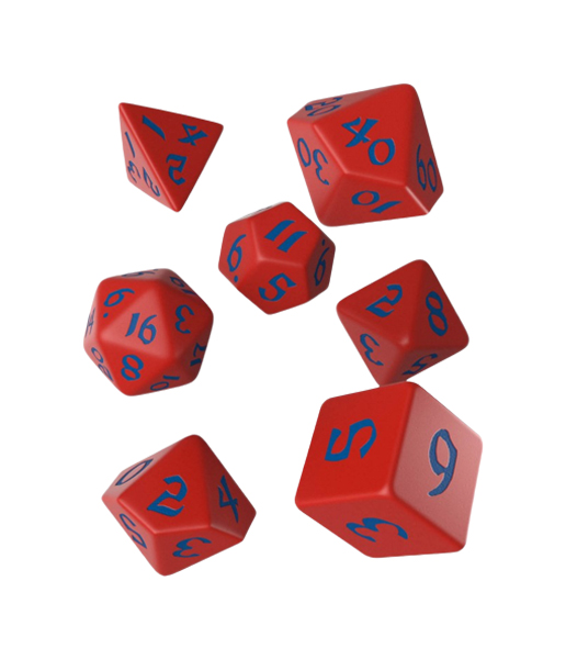 фото Набор кубиков q-workshop classic runic red & blue dice set 7 sclr2a