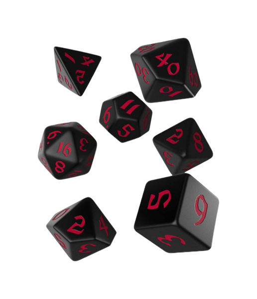 Набор кубиков Q-Workshop Classic Runic Black red Dice Set 7 SCLR06 2250₽