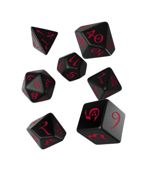 фото Набор кубиков q-workshop classic rpg black & red dice set 7 scle06