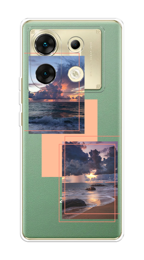 

Чехол на Infinix Zero 30 5G "Sky collage", Розовый;прозрачный;синий, 3104950-1