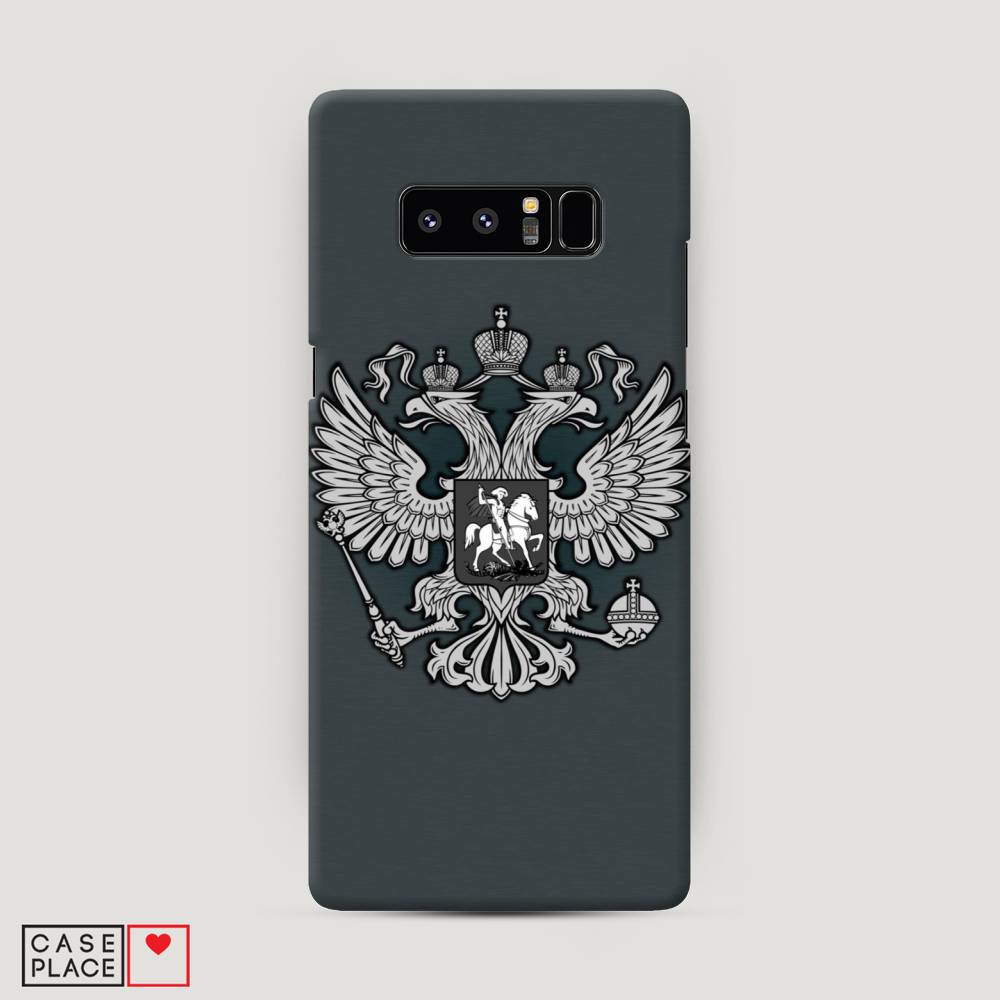 фото Чехол awog "герб россии серый" для samsung galaxy note 8