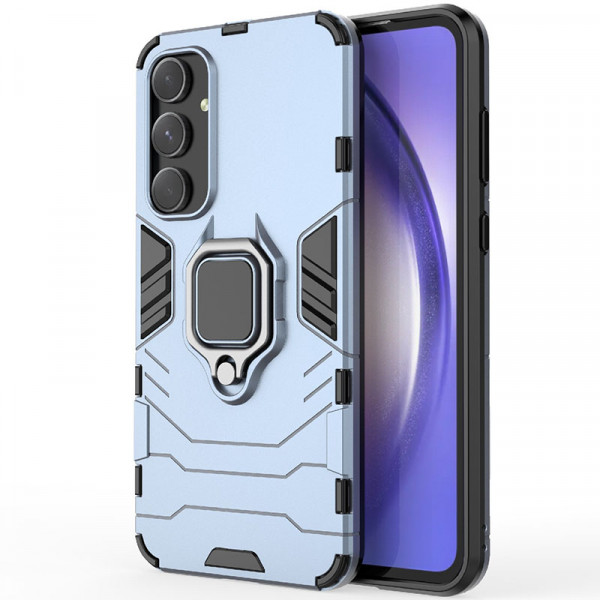 

Противоударный чехол Transformer Ring для Samsung Galaxy A55, светло-синий, Transformer Ring