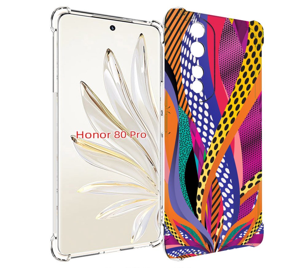 

Чехол MyPads разноцветные щупальца для Honor 80 Pro, Прозрачный, Tocco