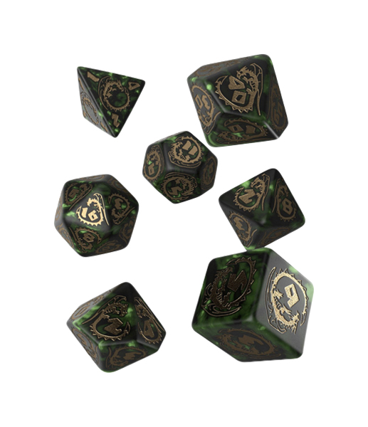 

Набор кубиков Q-Workshop Dragons Bottle green & gold Dice Set SDRA98, Зеленый;золотистый