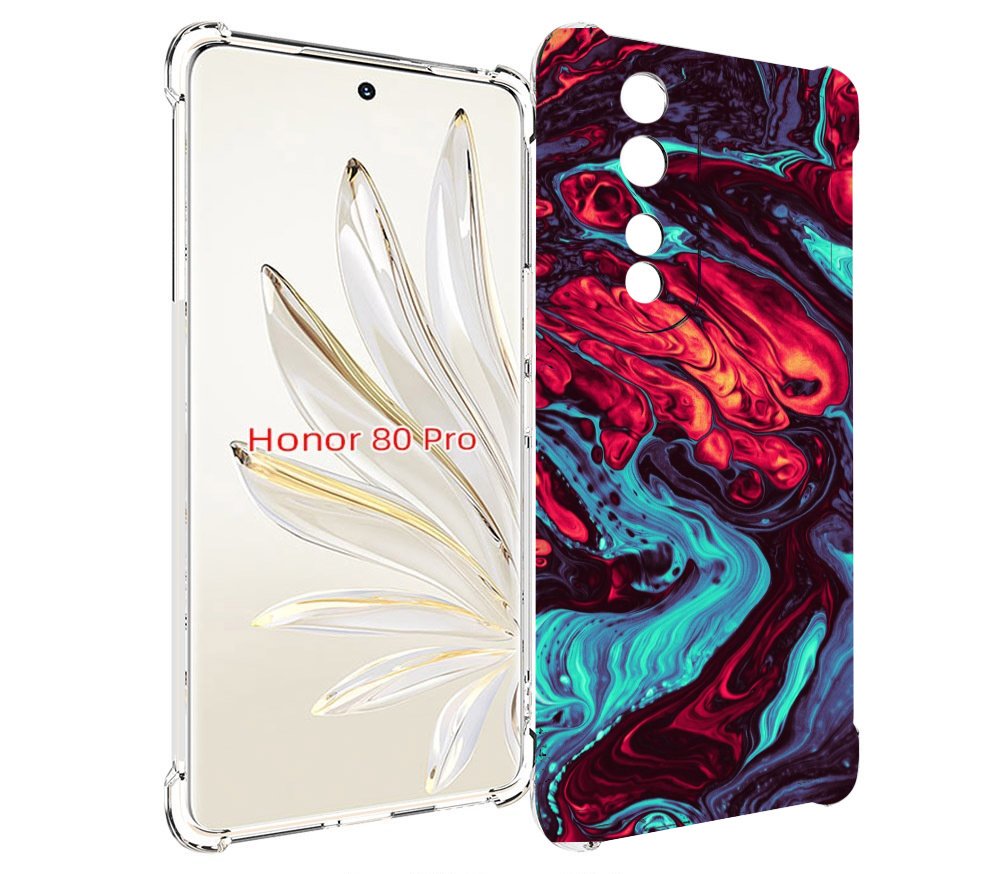 

Чехол MyPads разбавленная краска для Honor 80 Pro, Прозрачный, Tocco