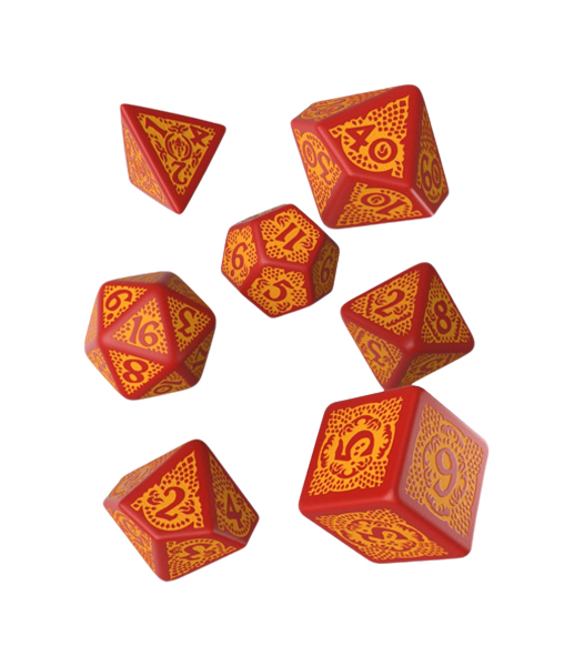 

Набор кубиков Q-Workshop Dragon Slayer Red & orange Dice Set SDRS1D, Красный;оранжевый