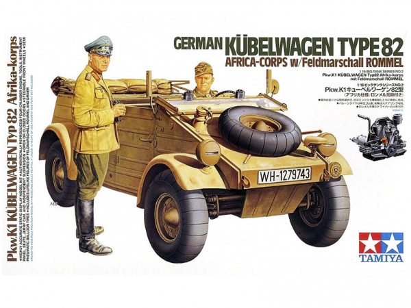 

Сборная модель 36202 Tamiya 1/16 Kubelwagen Type82 Africa-Corps