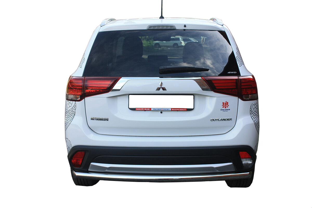 фото Защита задняя alfeco mitout-15.07 для mitsubishi outlander 2015- d 60,3