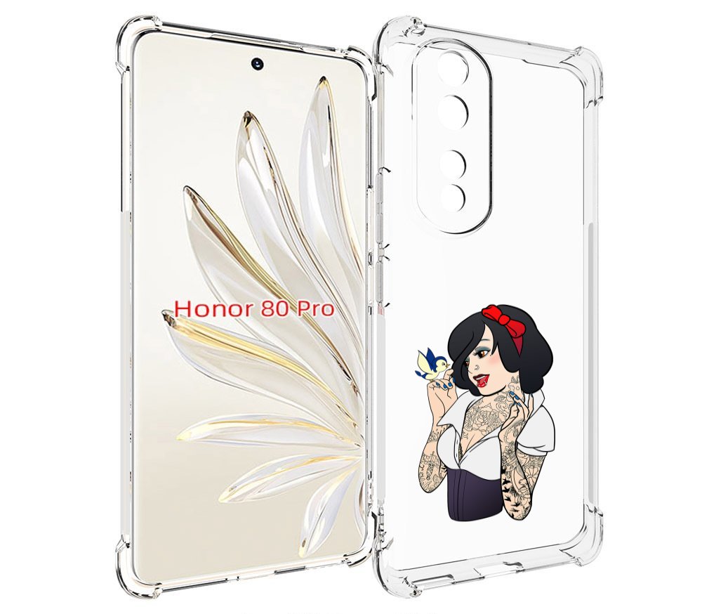

Чехол MyPads принцесса-тату женский для Honor 80 Pro, Прозрачный, Tocco