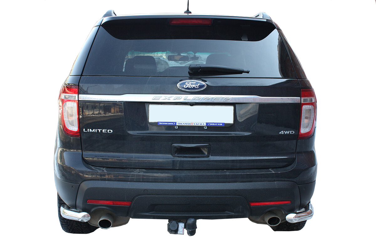 фото Защита задняя alfeco exp-11.03 для ford explorer 2011-2015 уголки d 60,3