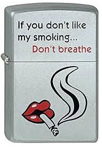 

Зажигалка Zippo Don`t breathe 205, Серебристый