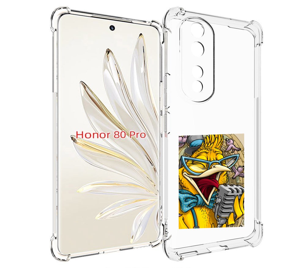 Чехол MyPads поющая птичка для Honor 80 Pro