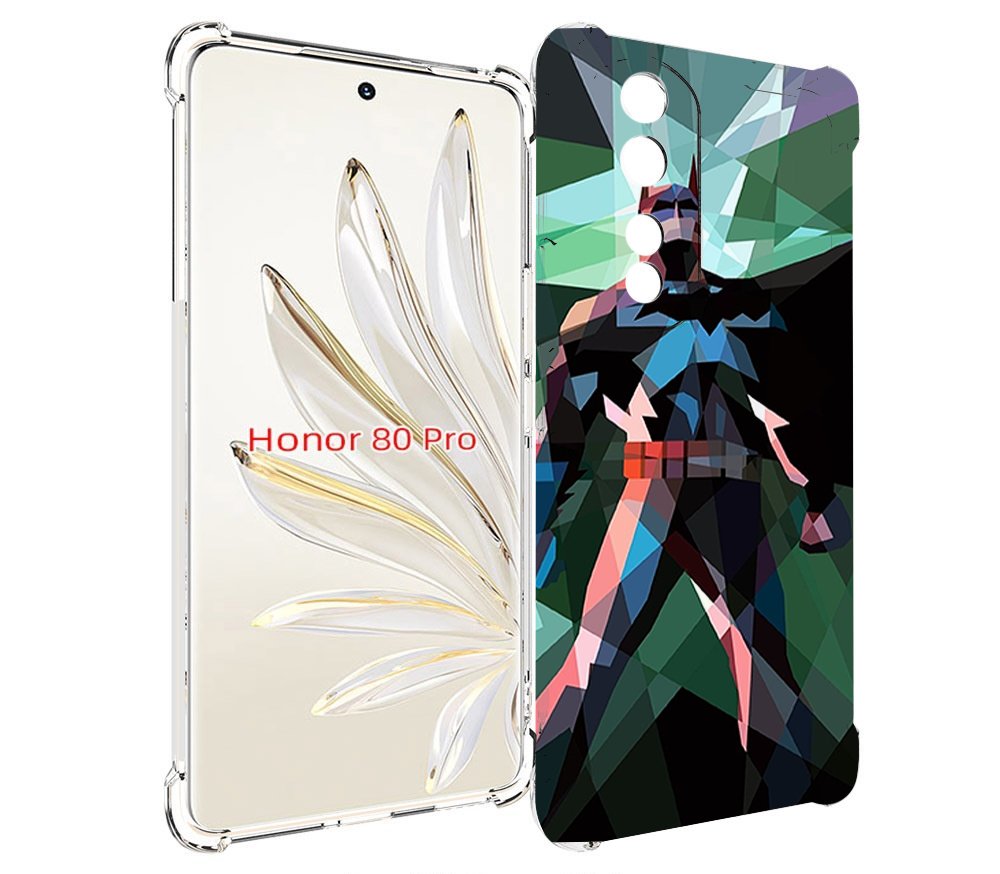 

Чехол MyPads полигональный-бэтмен-арт для Honor 80 Pro, Прозрачный, Tocco
