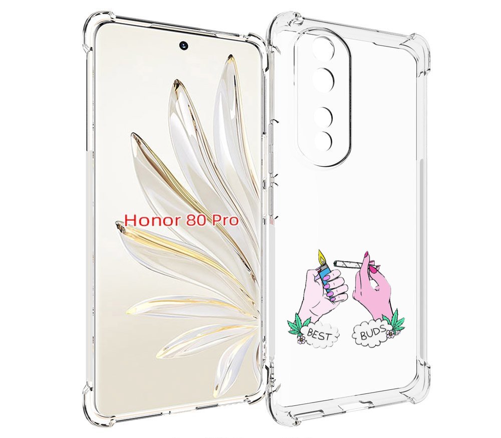 

Чехол MyPads плохие руки женский для Honor 80 Pro, Прозрачный, Tocco