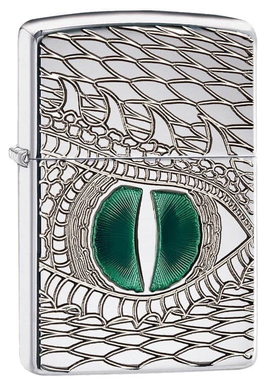 

Зажигалка ZIPPO Armor High Polish Chrome, латунь/сталь, серебристая, 38x13x57 мм, Серебристый;зеленый