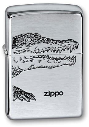 

Зажигалка ZIPPO Alligator Brushed Chrome, латунь/сталь, серебристая, 38x13x57 мм, Серебристый