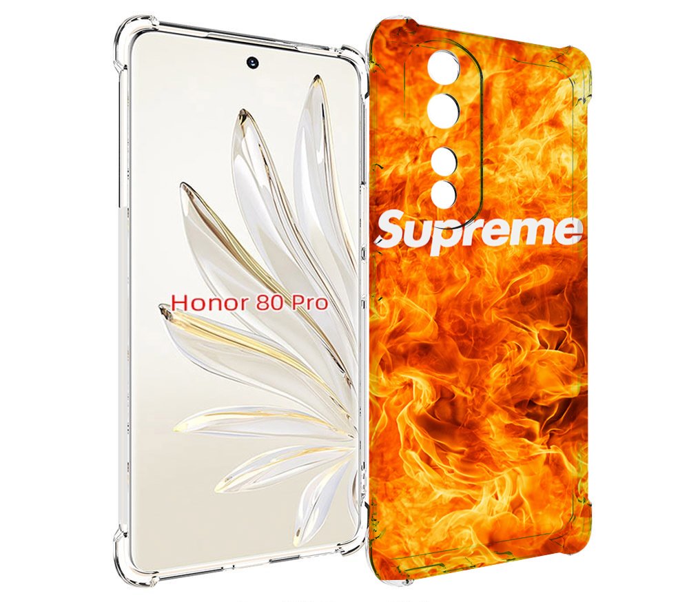 

Чехол MyPads пламя-пламенное суприм для Honor 80 Pro, Прозрачный, Tocco