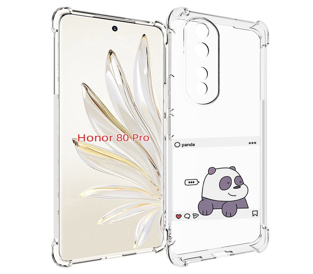 

Чехол MyPads пандочка-фотка для Honor 80 Pro, Прозрачный, Tocco