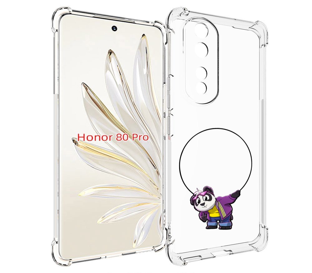 

Чехол MyPads панда-с-обручем для Honor 80 Pro, Прозрачный, Tocco