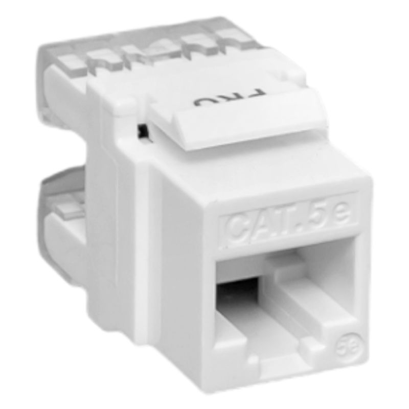 Модуль Keystone кат.5e RJ-45 неэкранированный 110 IDC 180град. бел. TeraLINK PRO EKF TRP-K