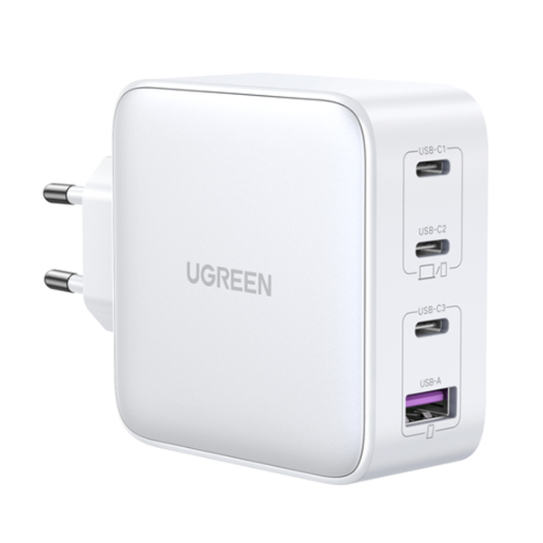 Сетевое зарядное устройство Ugreen CD226 USB-A + 3 x USB-C 100W GaN (15337) белый