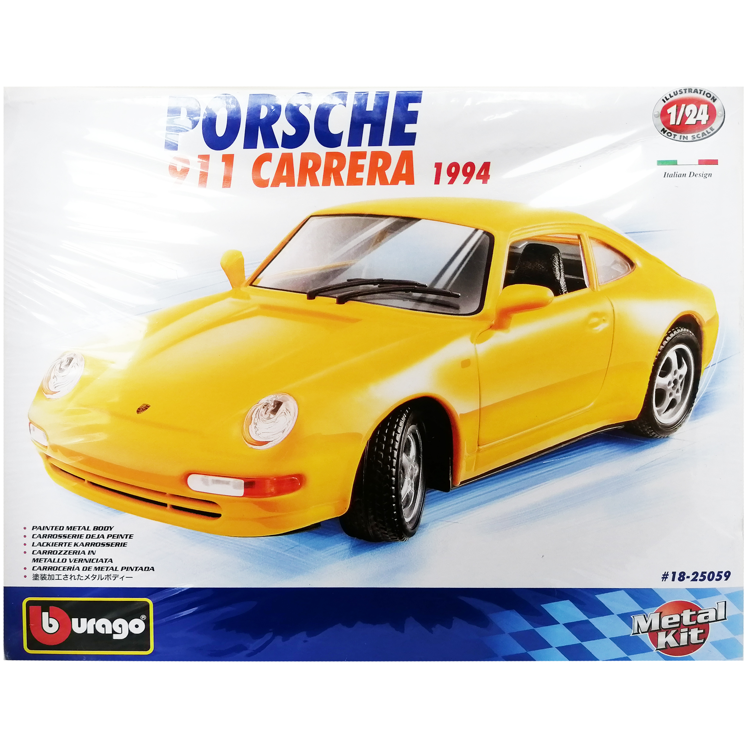 фото Сборная модель автомобиля bburago porsche 911 carrera, масштаб 1:24, 18-25059