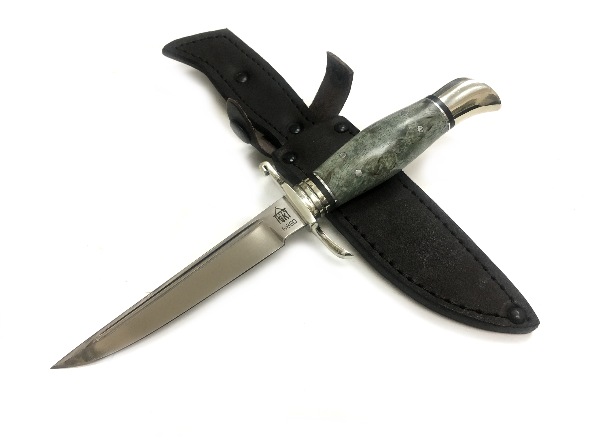 Нож Град Горький Финка НКВД, N690, стабилизированная карельская береза