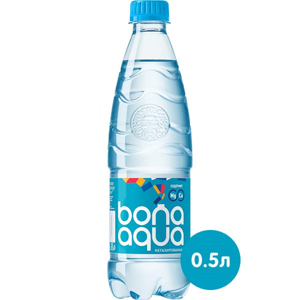 Вода минеральная Bon Aqua (Бон Аква) без газа 0,5л x 24шт