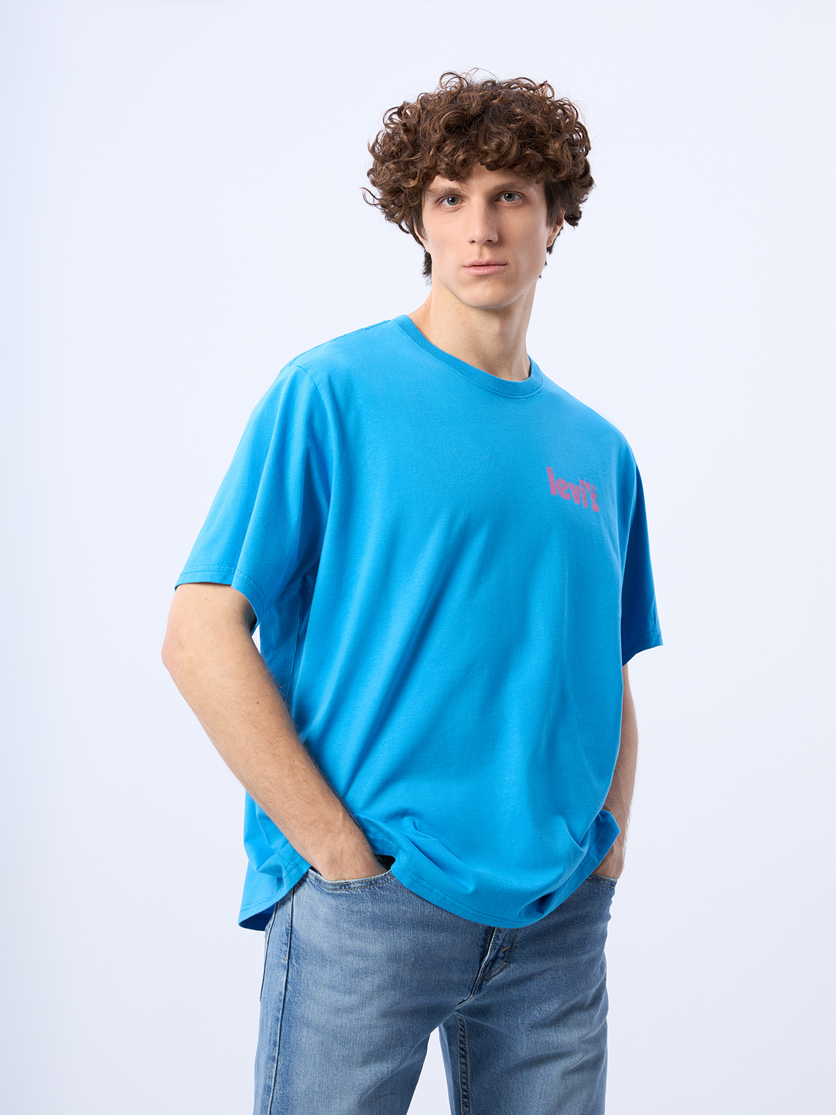 

Футболка мужская Levi's 16143 голубая XL, Голубой, 16143-1