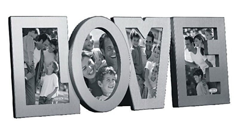 

Коллаж из четырех фоторамок Love Металл матовая.