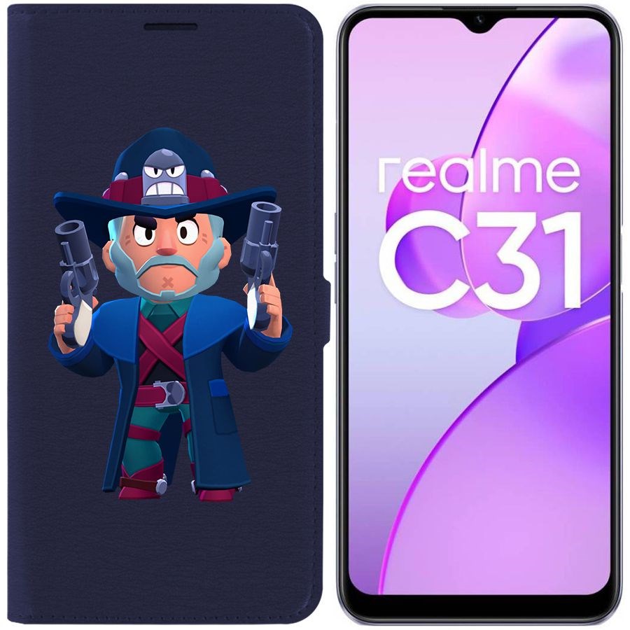 

Чехол-книжка Eco Book для Realme C31 Brawl Stars-Стрелок Кольт