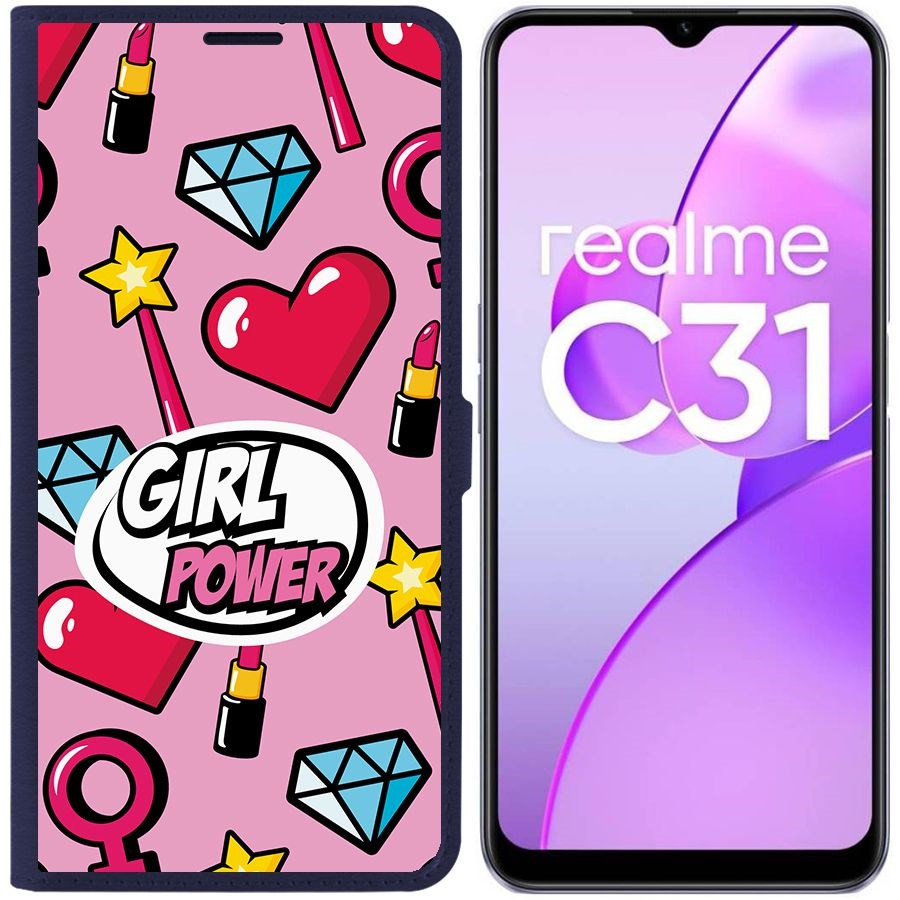 

Чехол-книжка Eco Book для Realme C31 Girl Power, Синий