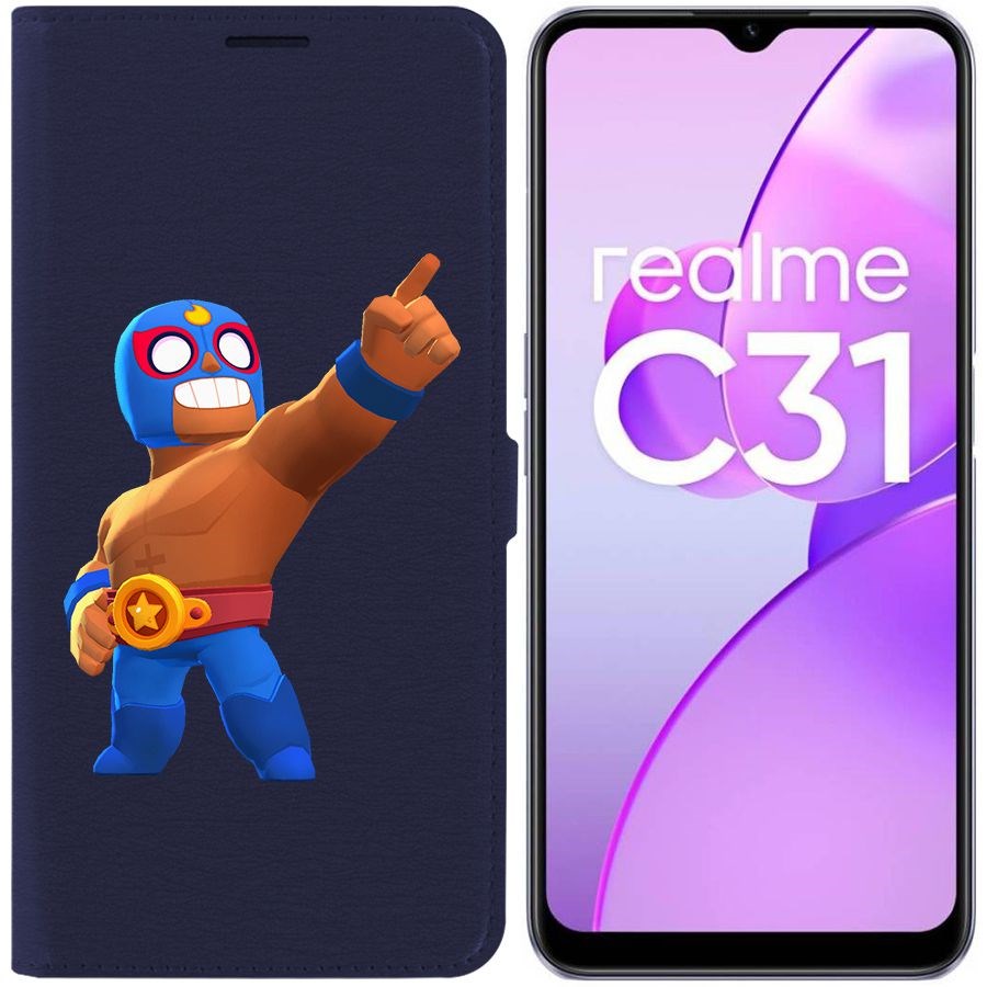 

Чехол-книжка Eco Book для Realme C31 Brawl Stars-Эль Примо