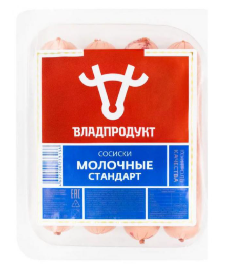 

Сосиски Владимирский стандарт Молочные ГОСТ вареные