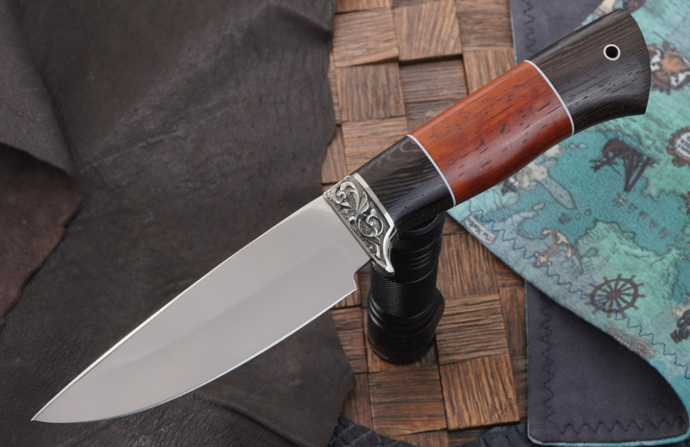 Окские ножи Стриж, сталь Х12МФ, рукоять венге/падук/мельхиор