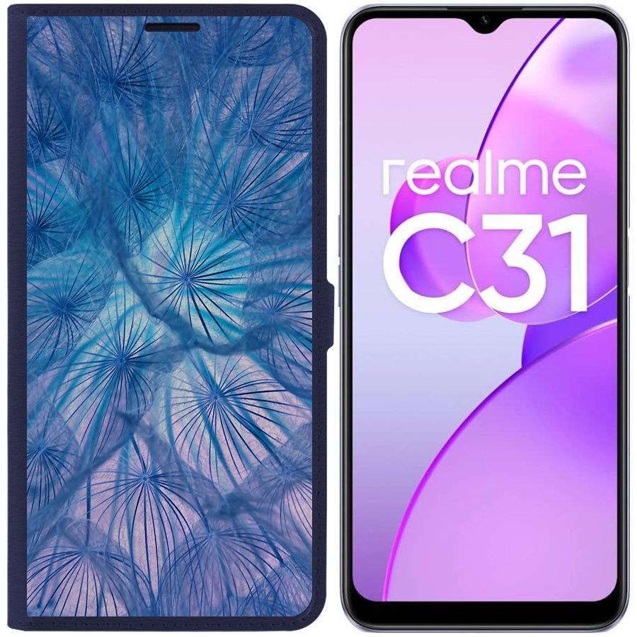 

Чехол-книжка Eco Book для Realme C31 Синий одуванчик
