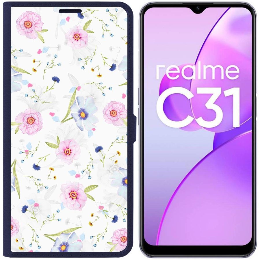 

Чехол-книжка Eco Book для Realme C31 Цветочный паттерн 3