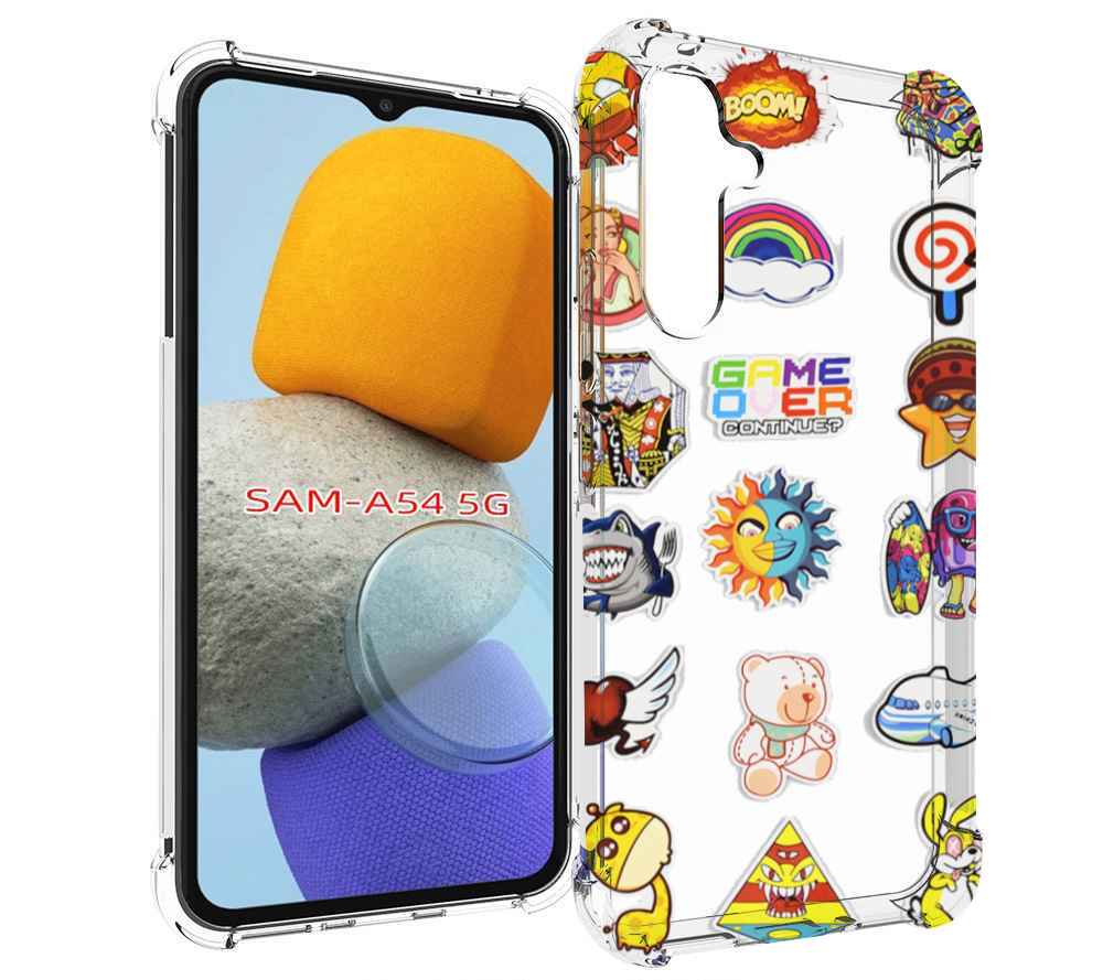 

Чехол MyPads Стикеры для Samsung Galaxy A54, Tocco