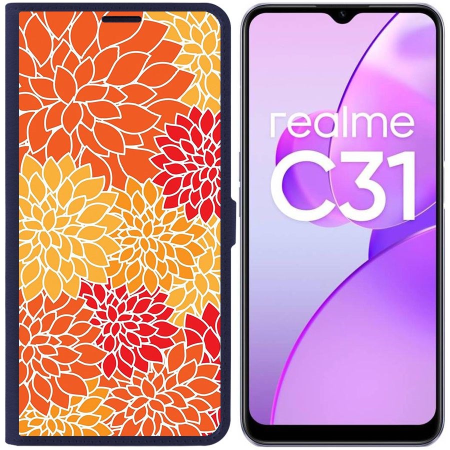 

Чехол-книжка Eco Book для Realme C31 Цветочный паттерн 7