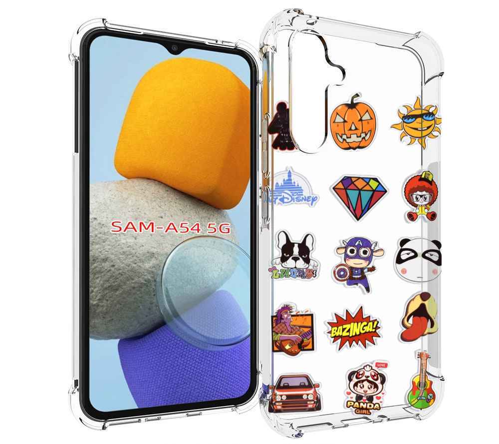 

Чехол MyPads Стикеры-2 для Samsung Galaxy A54, Tocco