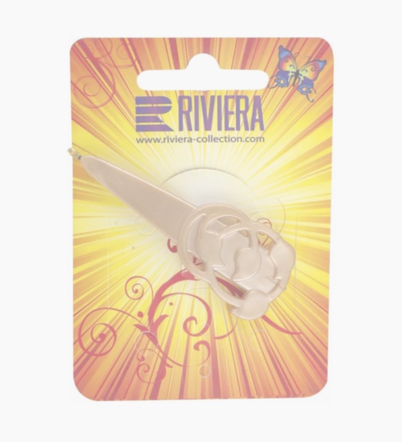 

Заколка для волос Riviera пластмассовая бежевая, Бежевый